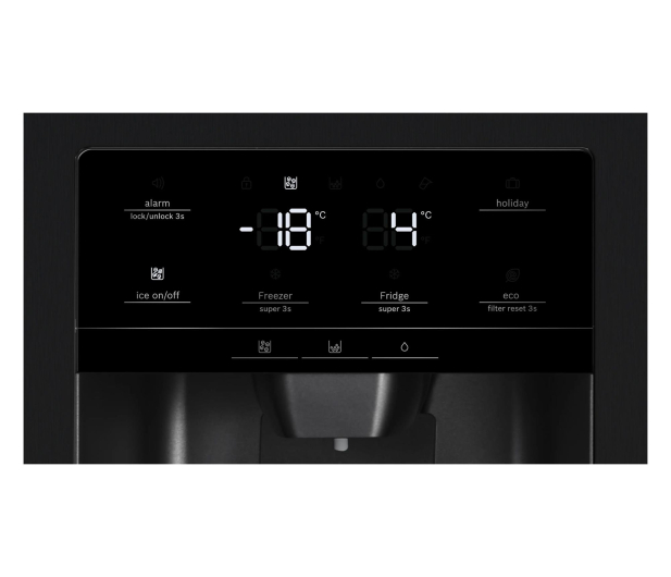 Lodówka Bosch KAD93ABEP Side by Side PerfectFit No Frost 178,7cm Czarna Dystrybutor Kostkarka 562L - 1224629 - zdjęcie 4